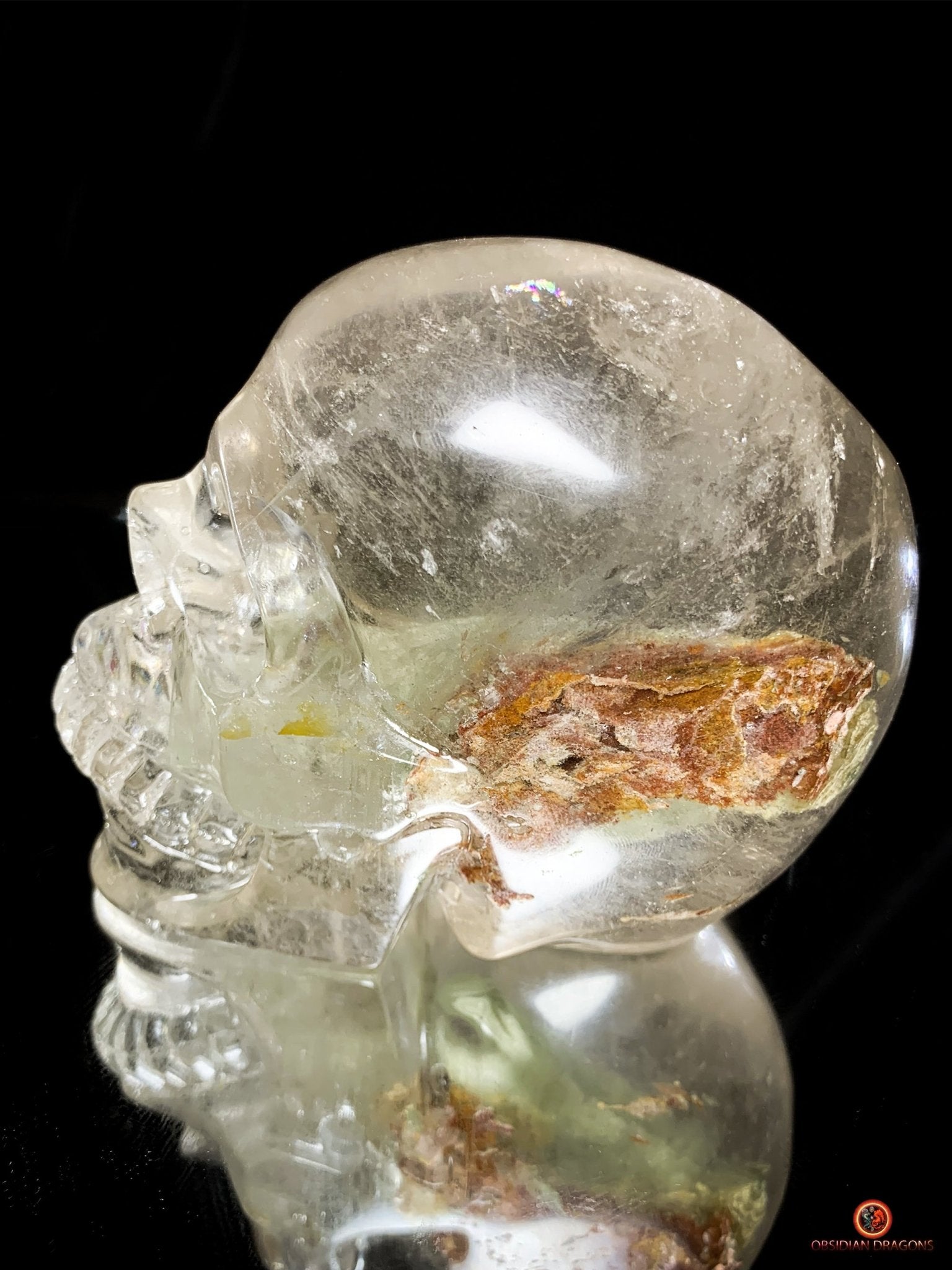 Crâne de Cristal en Quartz Lodolite - Qualité Supérieure | obsidian dragons