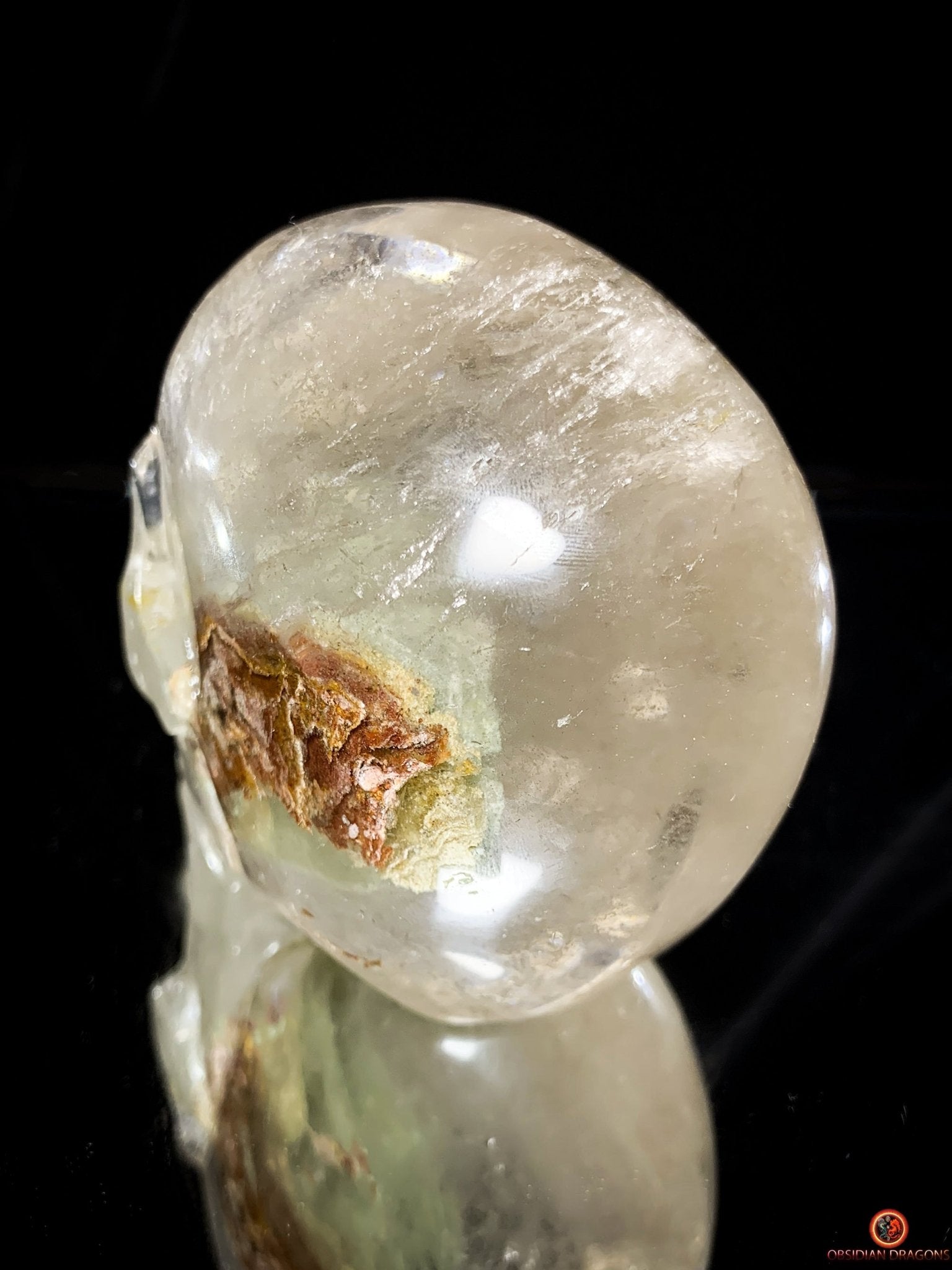 Crâne de Cristal en Quartz Lodolite - Qualité Supérieure | obsidian dragons