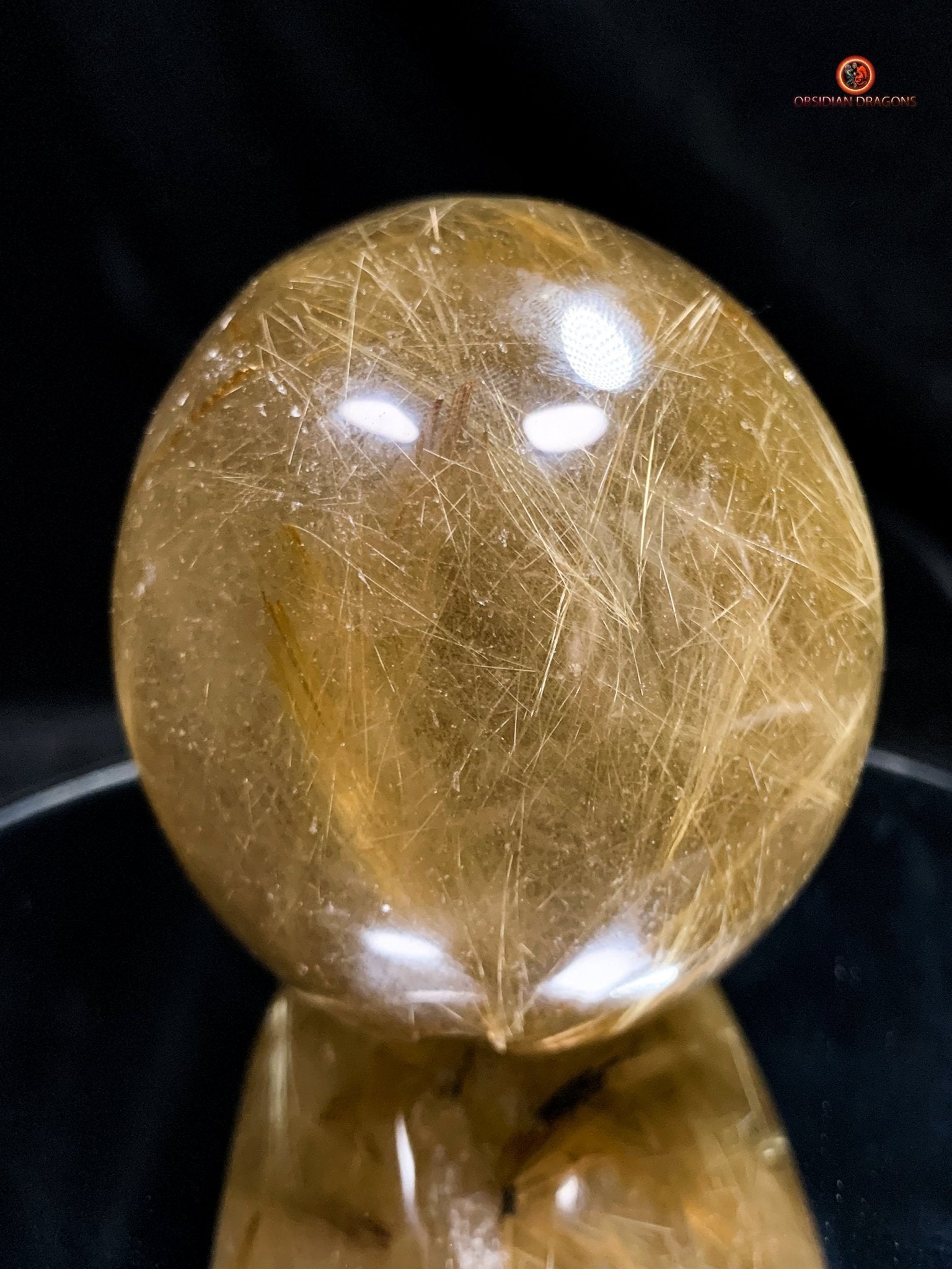 Crâne de Cristal en Quartz Rutile - Exceptionnel et Rare | obsidian dragons