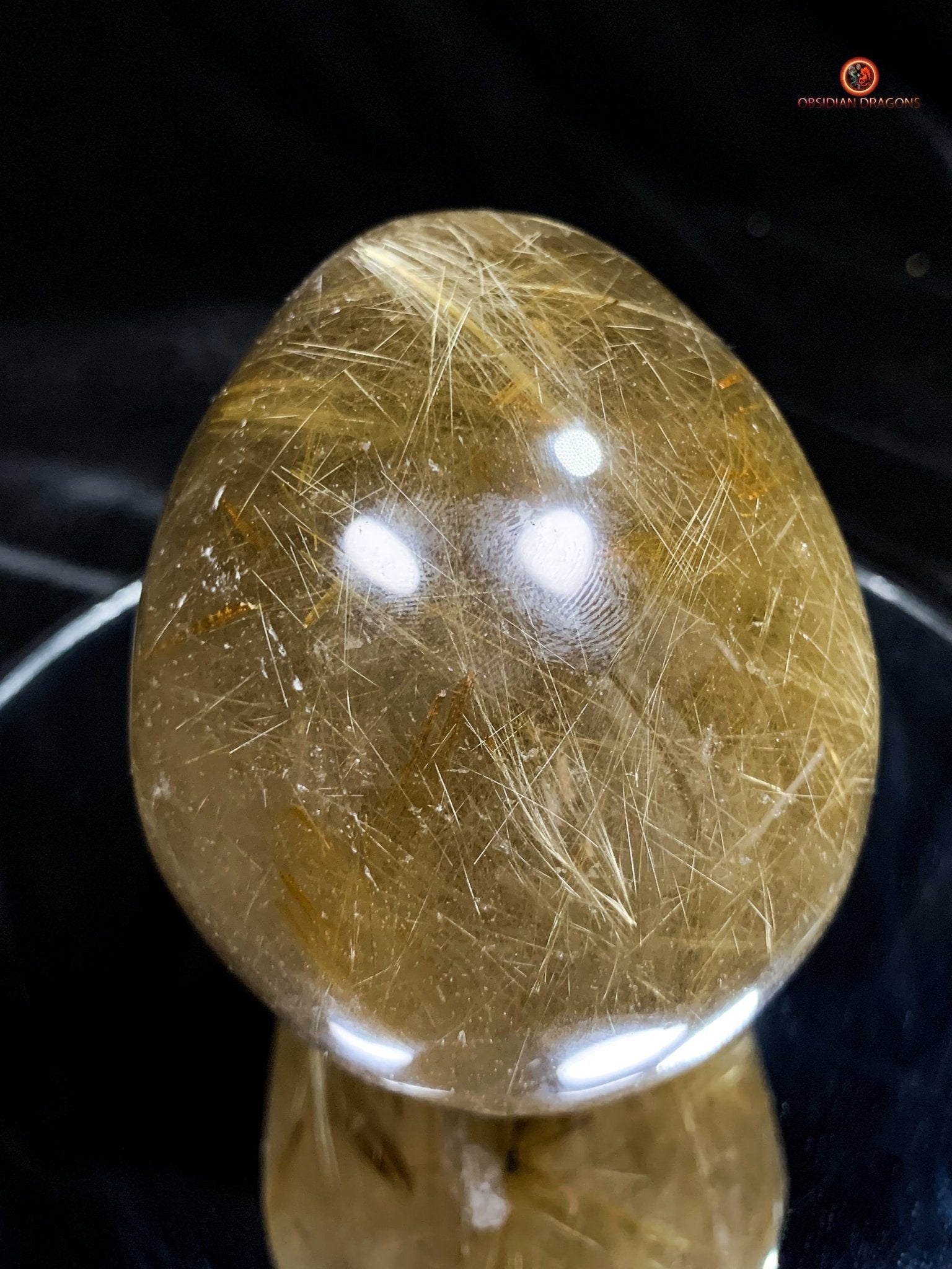 Crâne de Cristal en Quartz Rutile - Exceptionnel et Rare | obsidian dragons