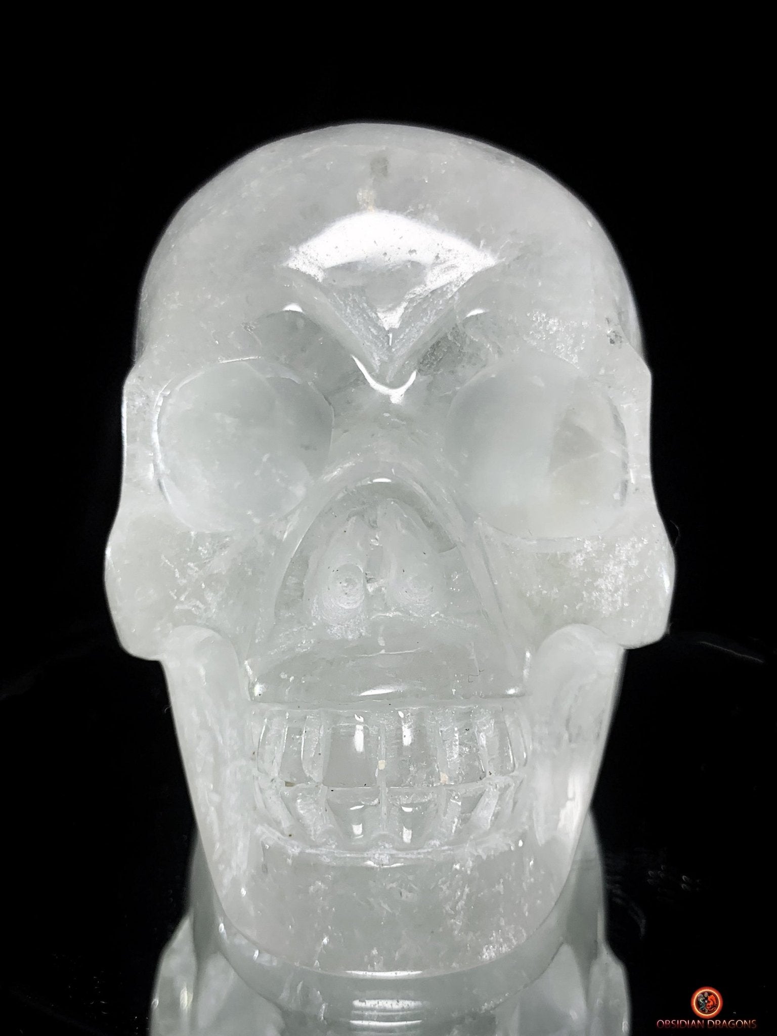 Crâne de Cristal en Quartz jardin – Crâne de cristal unique | obsidian dragons