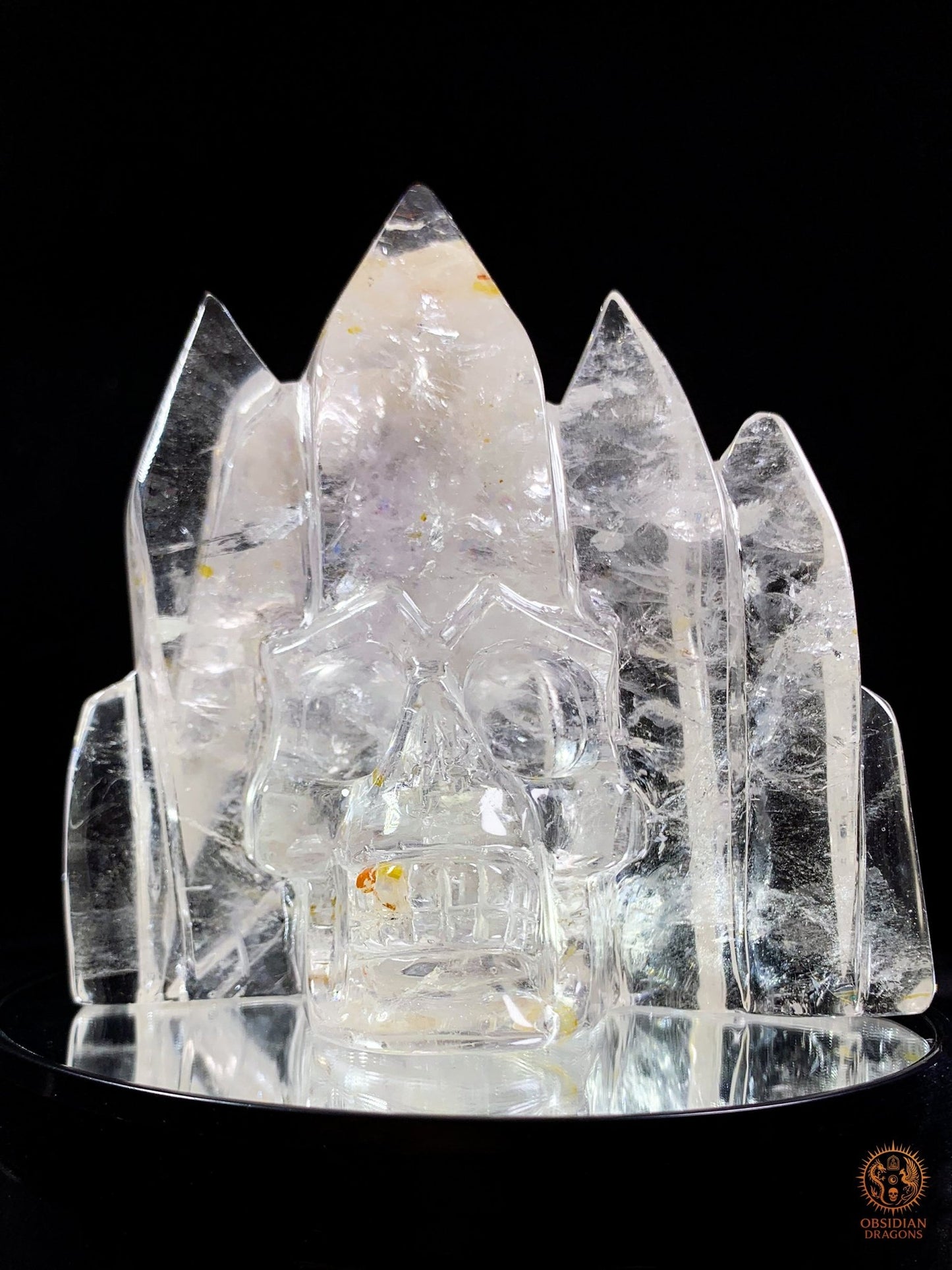 Crâne de Cristal en Cristal de Roche – Temple de Lumière | obsidian dragons