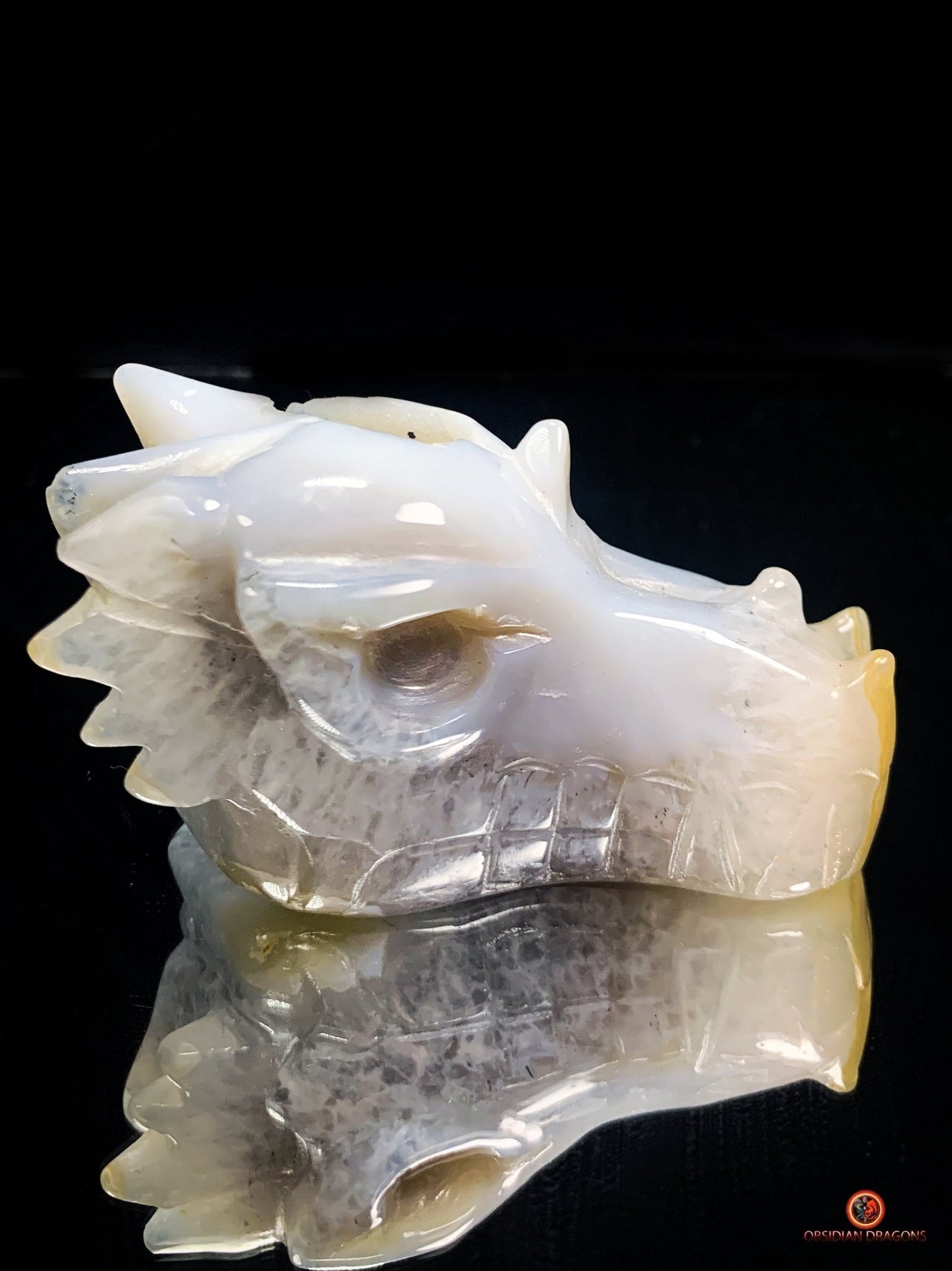 Crâne de Dragon Géode de Quartz et Agate – Ancrage Spirituel