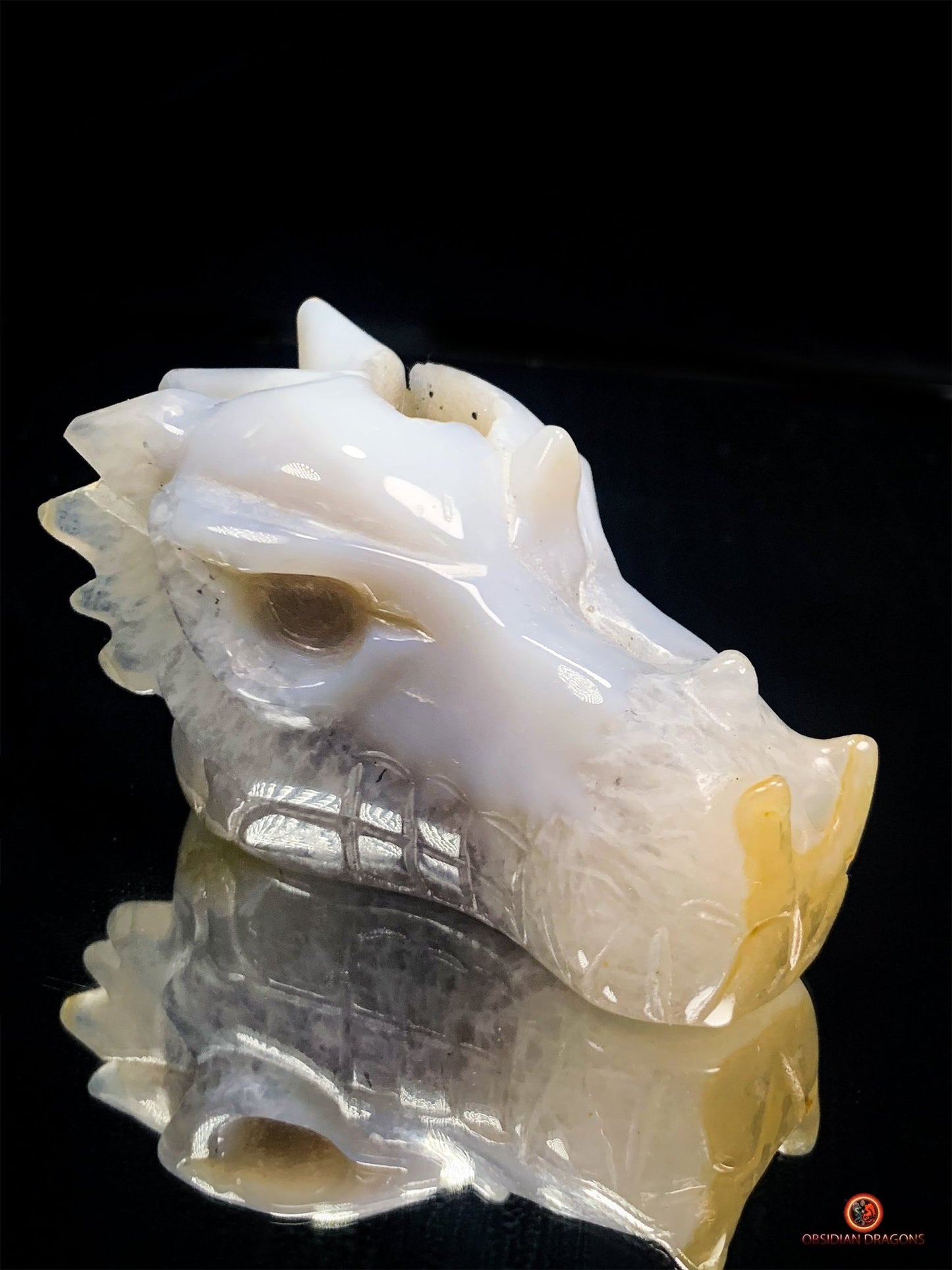 Crâne de Dragon Géode de Quartz et Agate – Ancrage Spirituel
