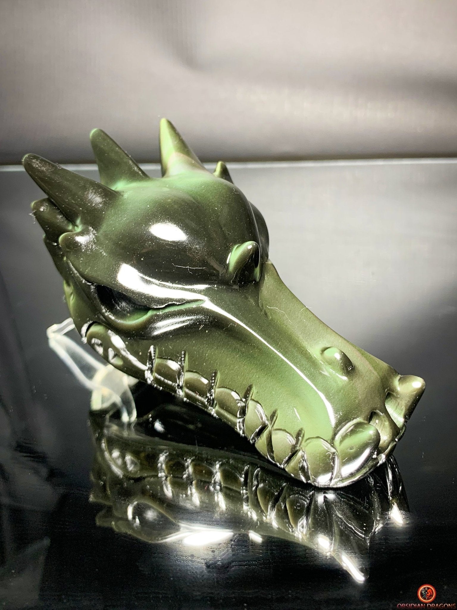 Crâne de Dragon en Obsidienne Œil Céleste – Essence Tellurique | obsidian dragons