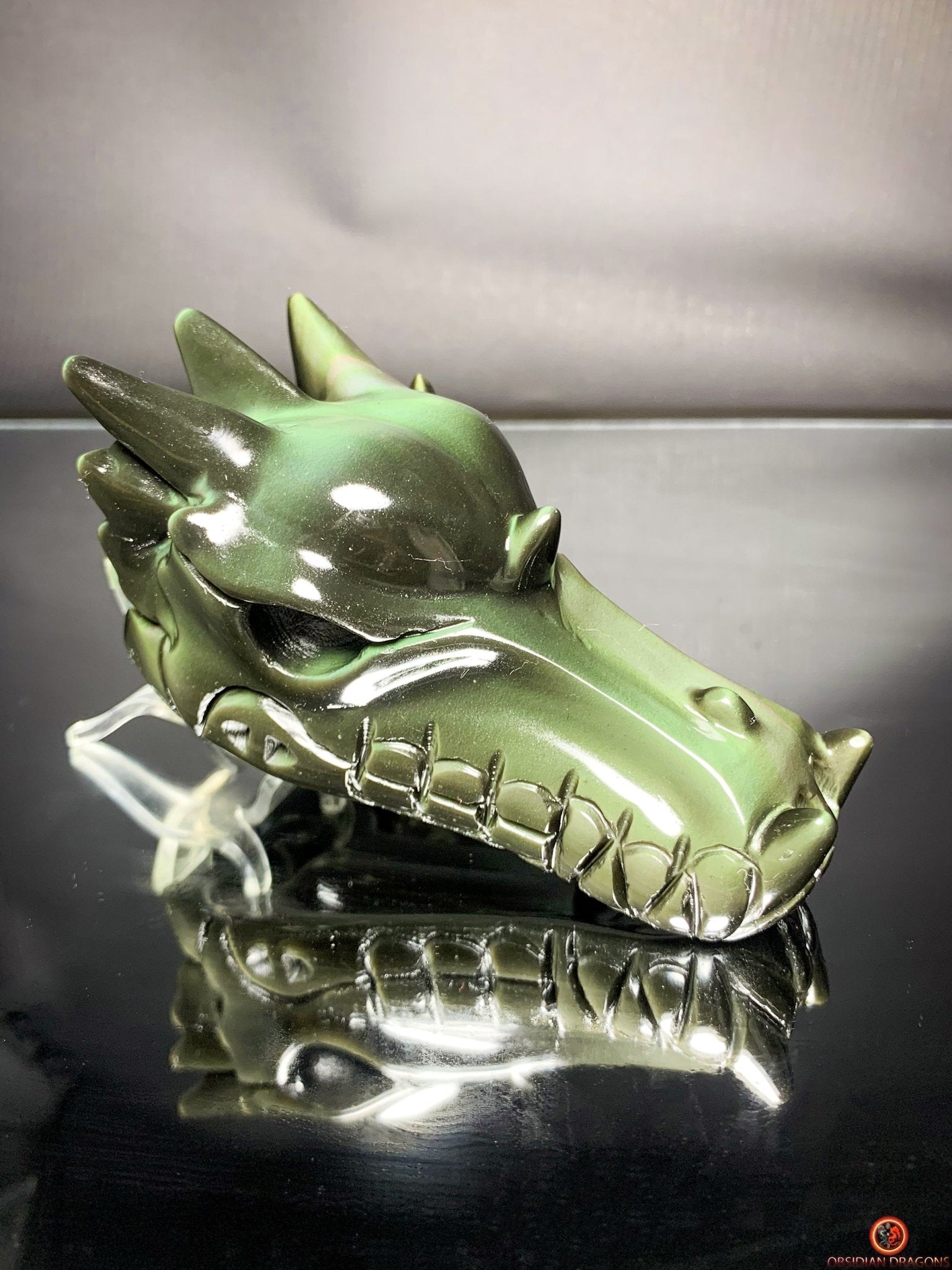 Crâne de Dragon en Obsidienne Œil Céleste – Essence Tellurique | obsidian dragons