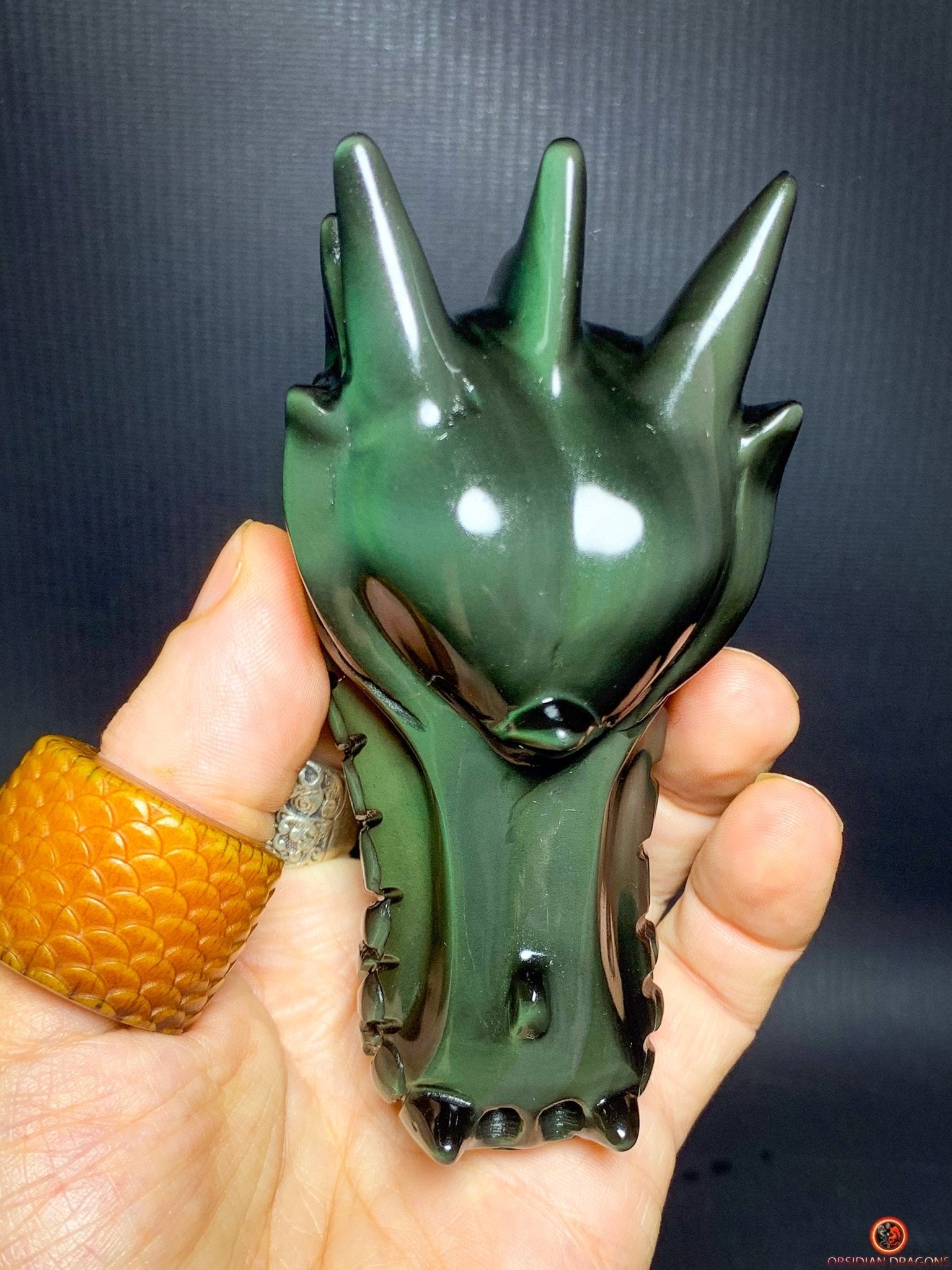 Crâne de Dragon en Obsidienne Œil Céleste – Essence Tellurique | obsidian dragons