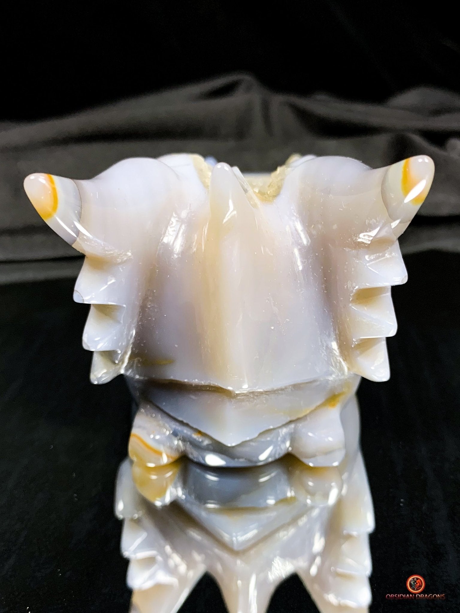 Crâne de Dragon en Géode de Quartz - Éveil Énergétique | obsidian dragons