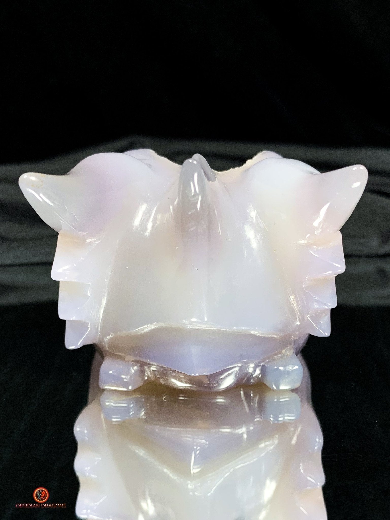 Crâne de Dragon en Géode de Quartz – Harmonie Spirituelle | obsidian dragons