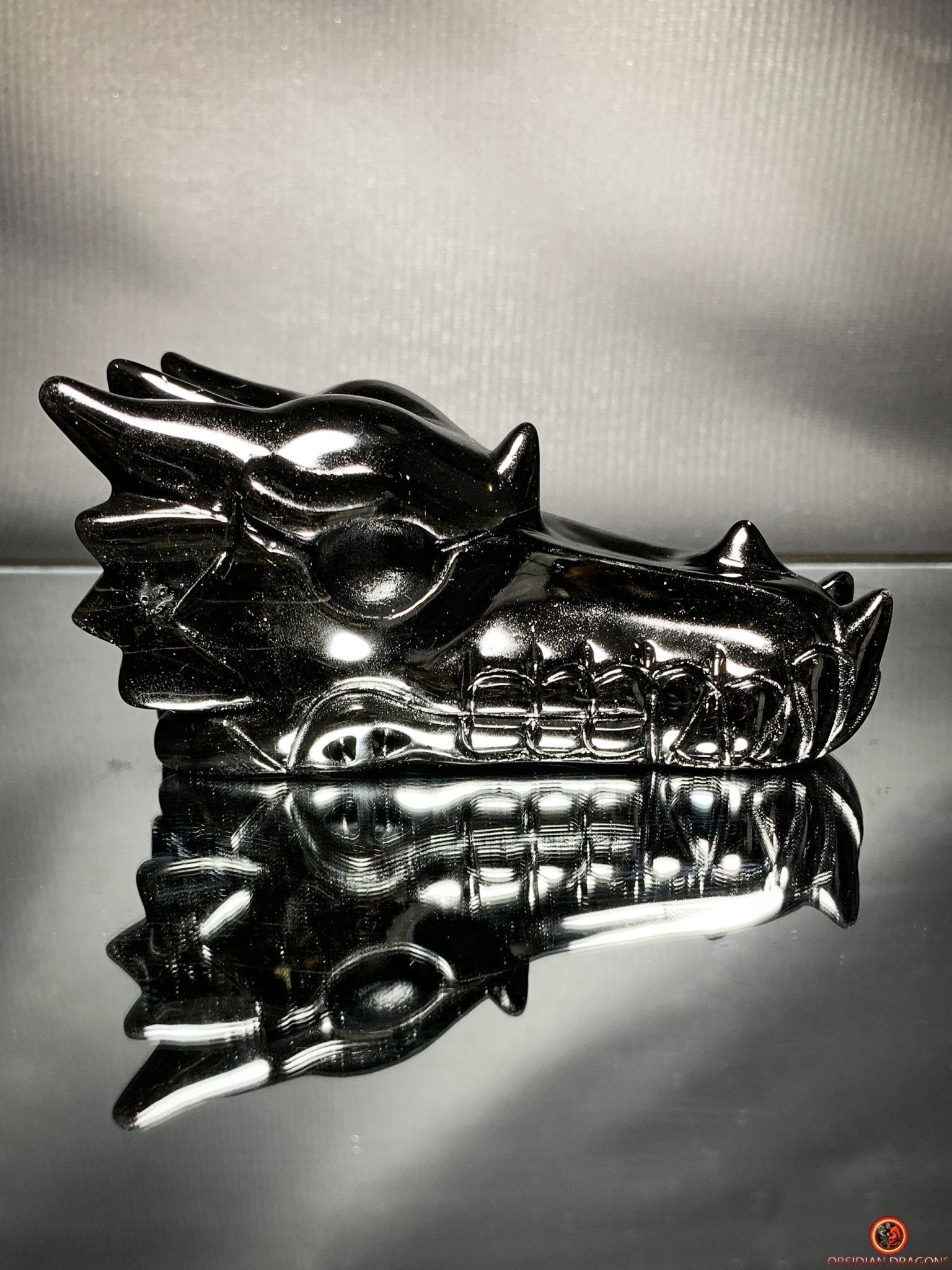 Crâne de Dragon en Obsidienne Œil Céleste - Éveil Astral | obsidian dragons