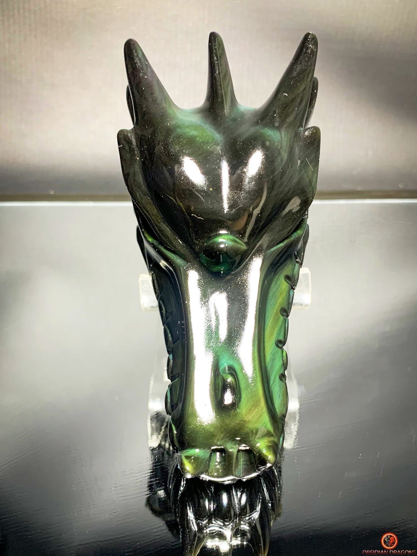 Crâne de Dragon en Obsidienne Œil Céleste – Éveil Intérieur | obsidian dragons