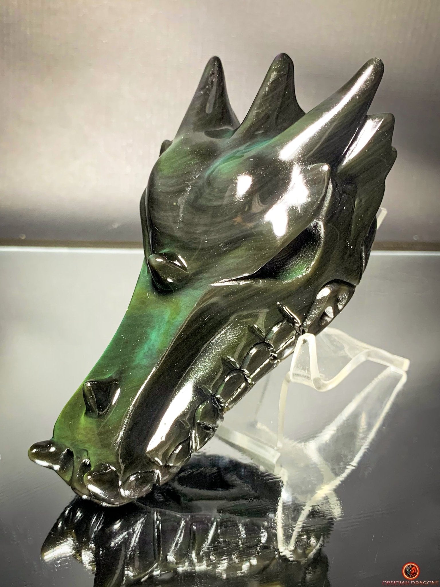 Crâne de Dragon en Obsidienne Œil Céleste – Éveil Intérieur | obsidian dragons