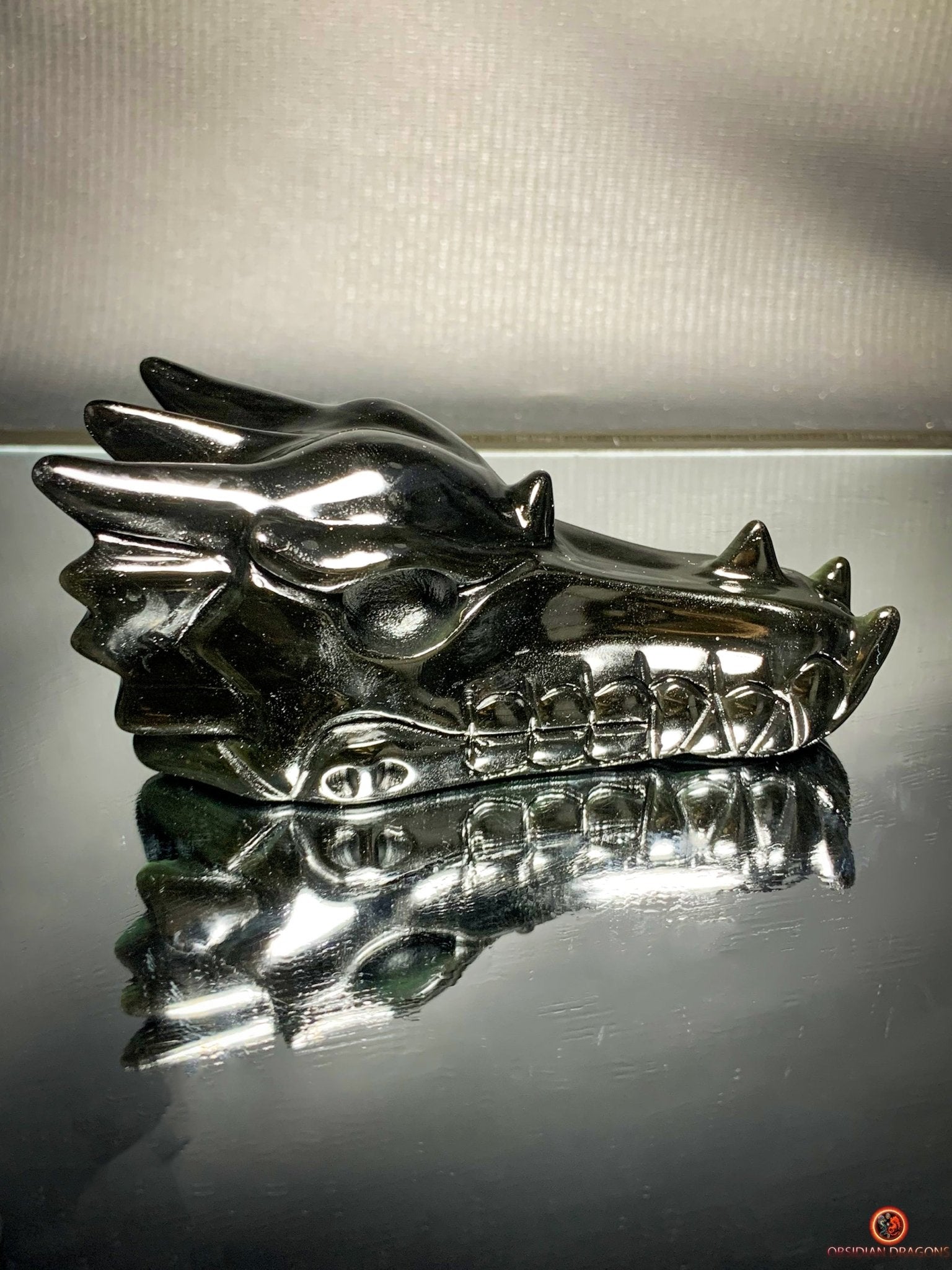 Crâne de Dragon en Obsidienne Œil Céleste – Éveil Intérieur | obsidian dragons