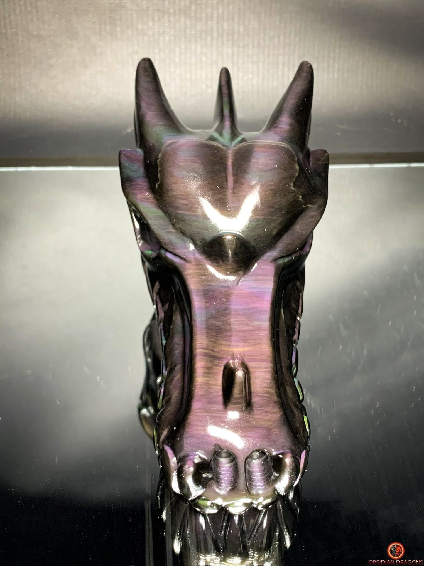 Crâne de Dragon en Obsidienne Œil Céleste – Fusion des forces | obsidian dragons