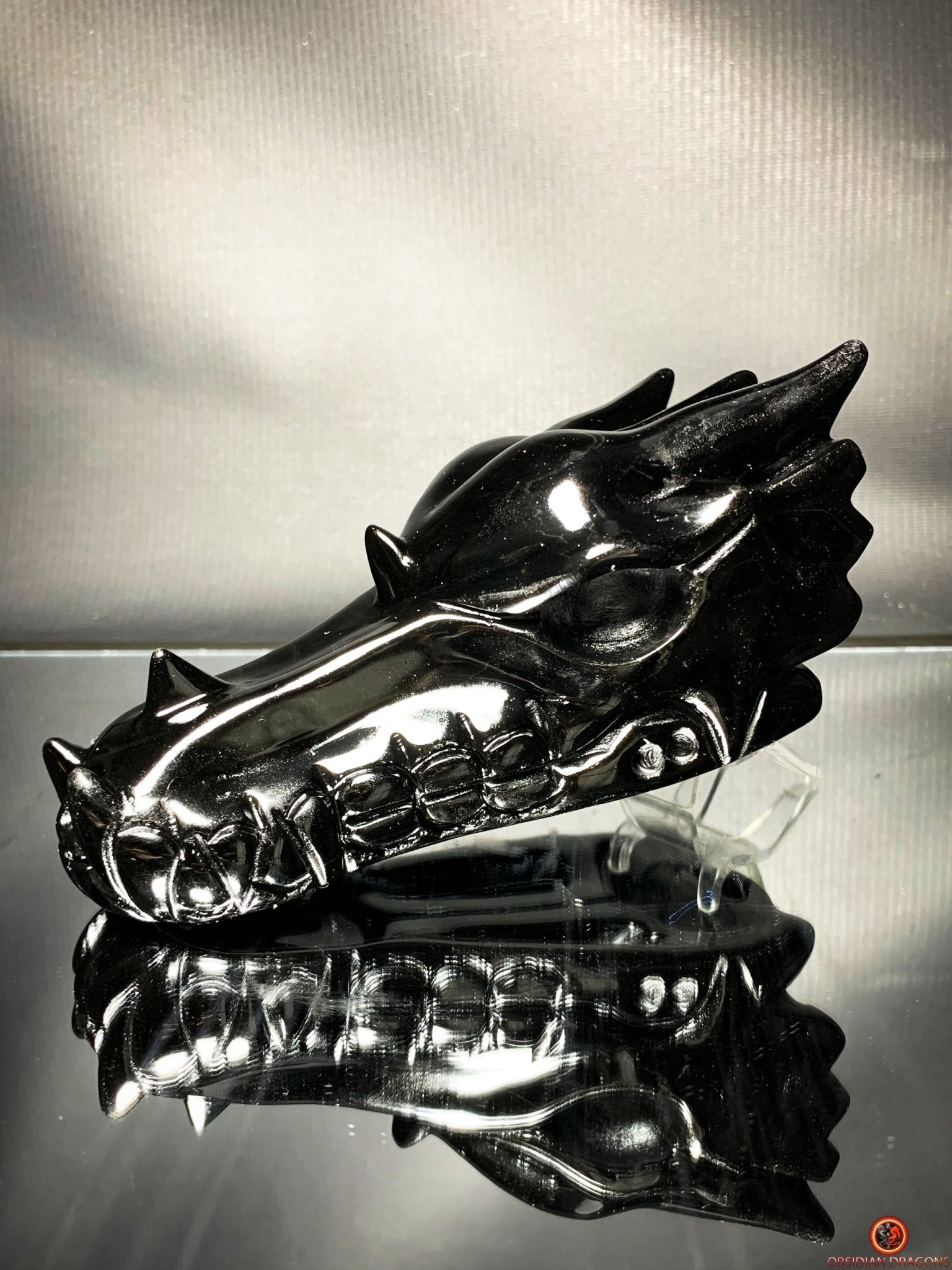Crâne de Dragon en Obsidienne Œil Céleste – Fusion des forces | obsidian dragons