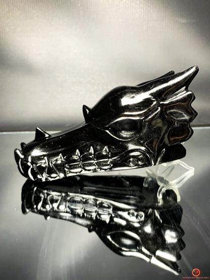 Crâne de Dragon en Obsidienne Œil Céleste – Fusion des forces | obsidian dragons