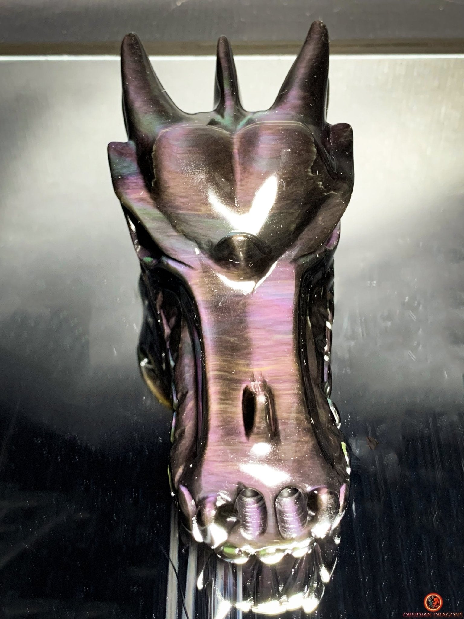 Crâne de Dragon en Obsidienne Œil Céleste – Fusion des forces | obsidian dragons