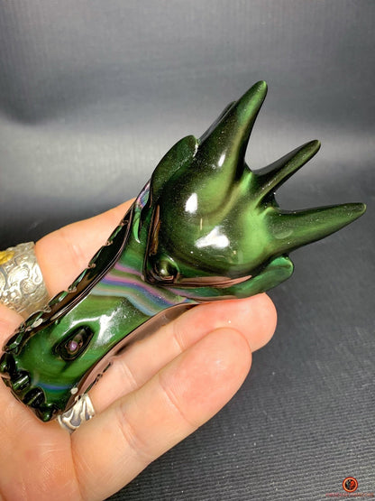Crâne de Dragon en Obsidienne Œil Céleste – Reflet du Gardien | obsidian dragons