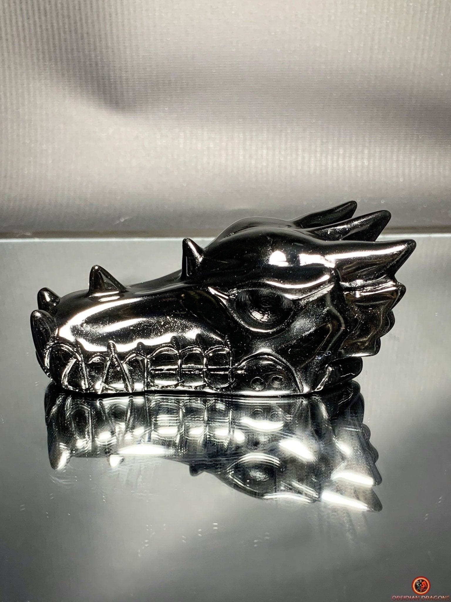 Crâne de Dragon en Obsidienne Œil Céleste – Souffle Éthérique | obsidian dragons
