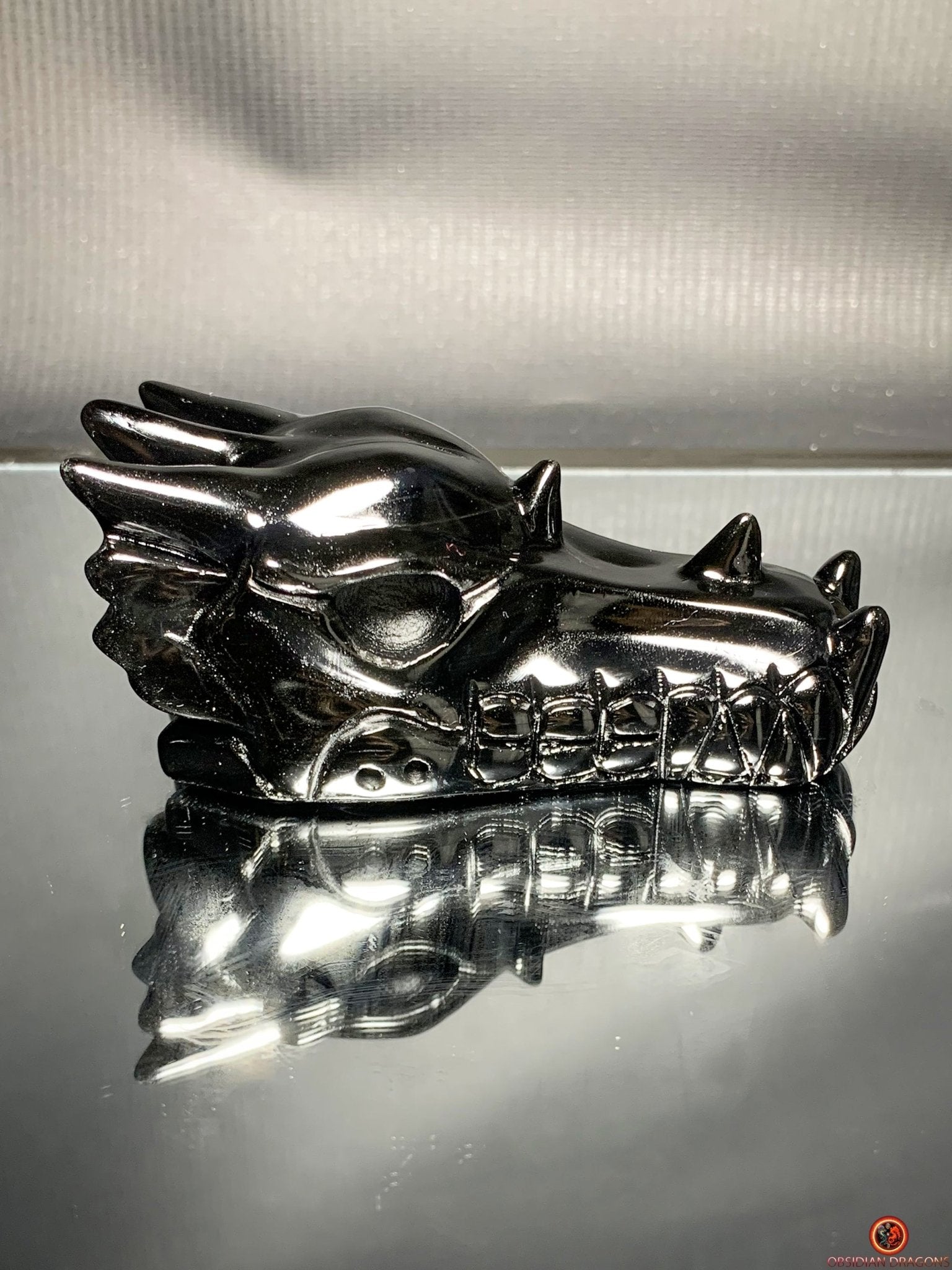 Crâne de Dragon en Obsidienne Œil Céleste – Souffle Éthérique | obsidian dragons