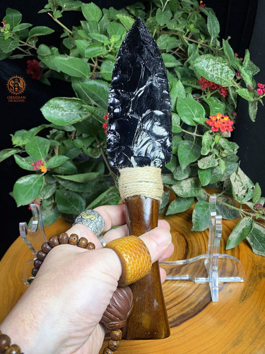 Dague en Obsidienne Noire Naturelle – Dissiper l’Illusion | obsidian dragons