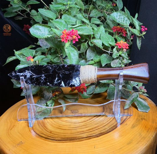 Dague en Obsidienne Noire Naturelle – Fendre l’Illusion | obsidian dragons