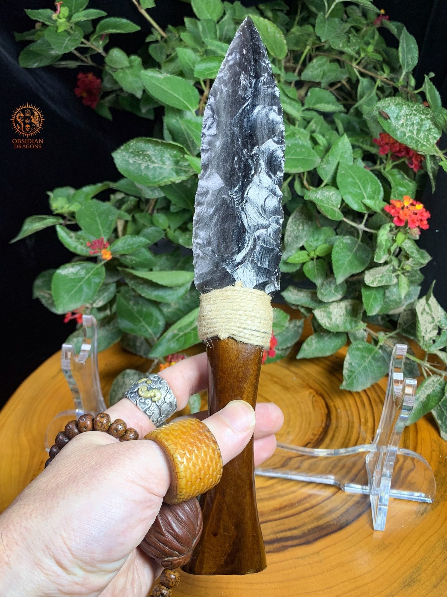 Dague en Obsidienne – Obsidienne Argentée – Trancher l’Illusion | obsidian dragons