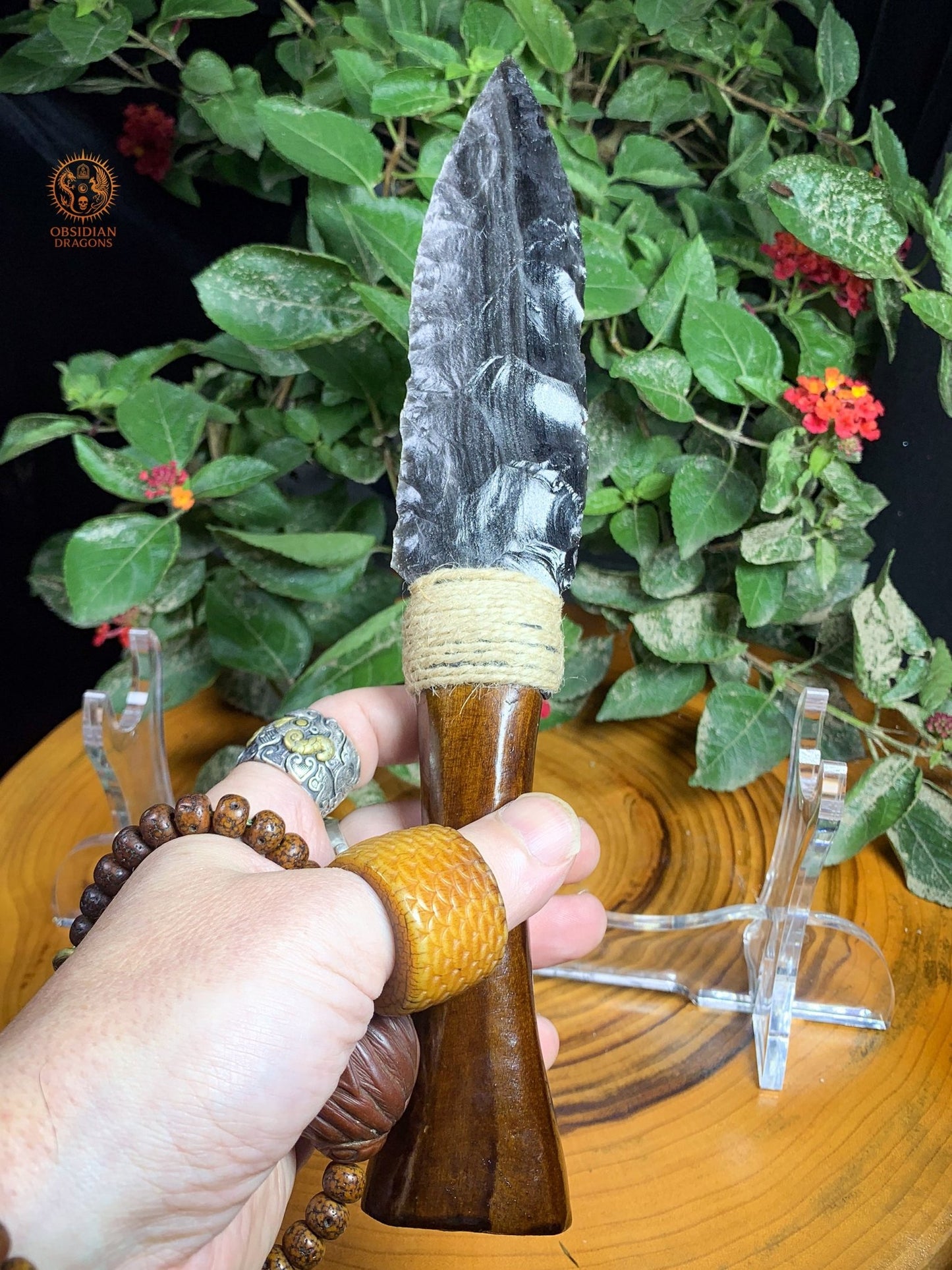 Dague en Obsidienne – Obsidienne Argentée – Trancher l’Illusion | obsidian dragons