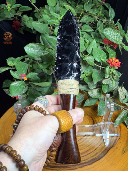 Dague en Obsidienne noire naturelle – Trancher l’Illusion | obsidian dragons