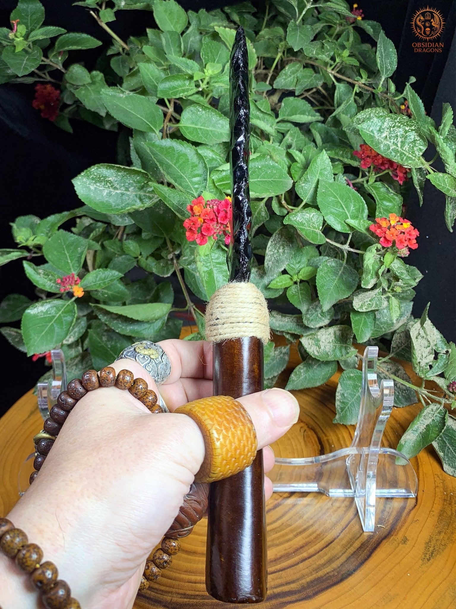 Dague en Obsidienne noire naturelle – Trancher l’Illusion | obsidian dragons