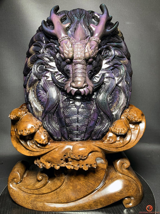 Dragon en Obsidienne Œil Céleste – Chef-d’œuvre Unique | obsidian dragons