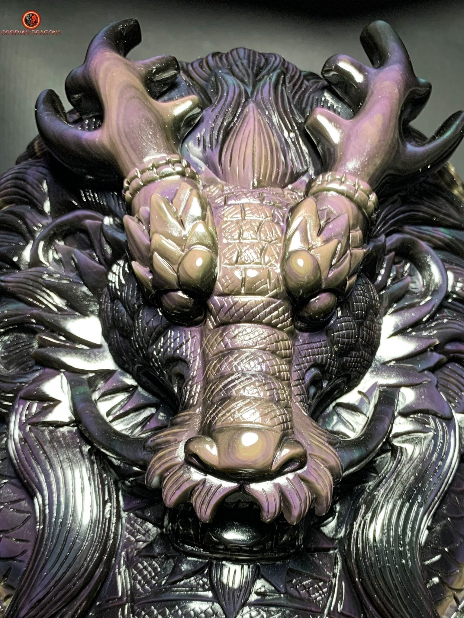 Dragon en Obsidienne Œil Céleste – Chef-d’œuvre Unique | obsidian dragons