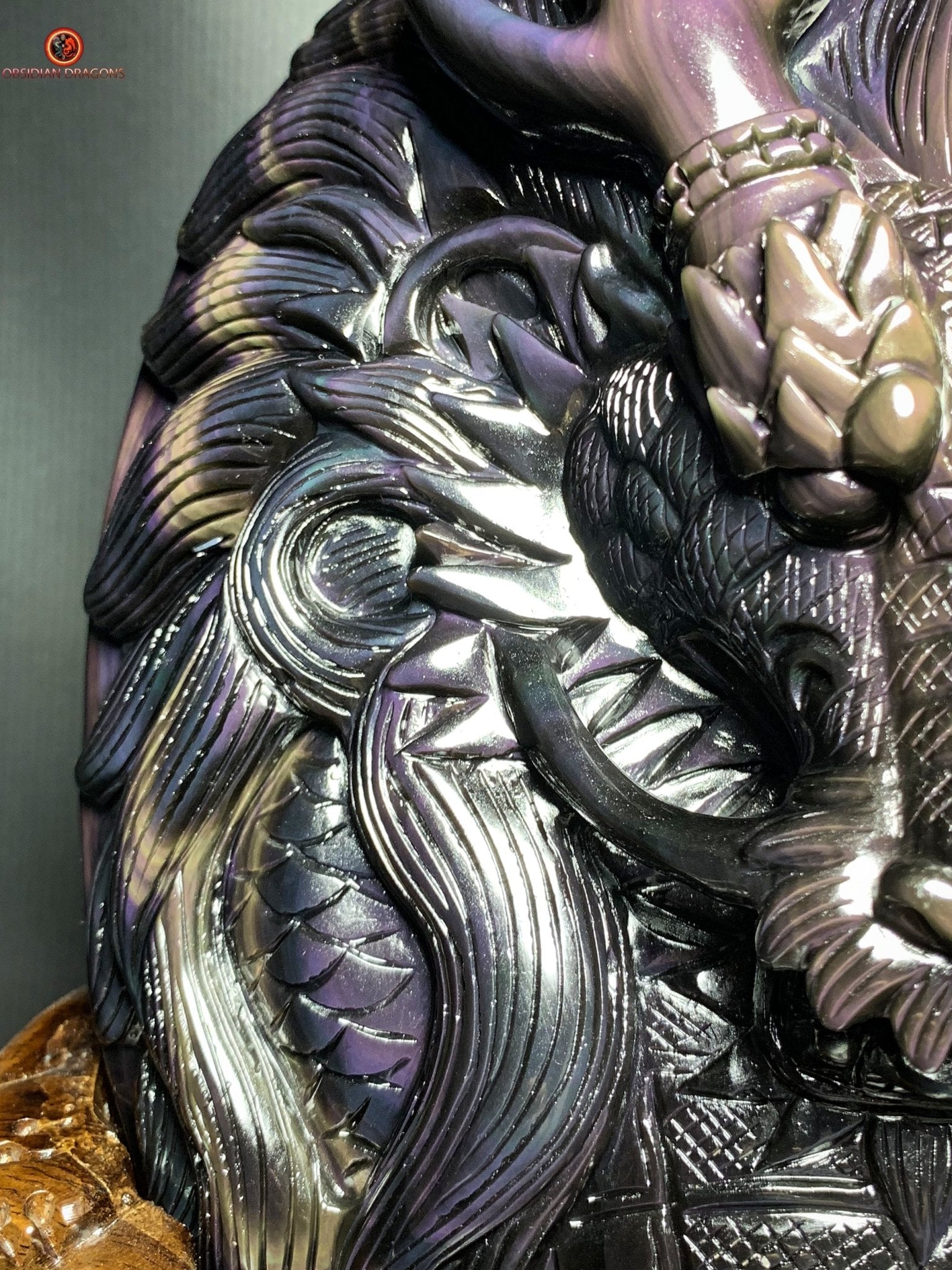 Dragon en Obsidienne Œil Céleste – Chef-d’œuvre Unique | obsidian dragons