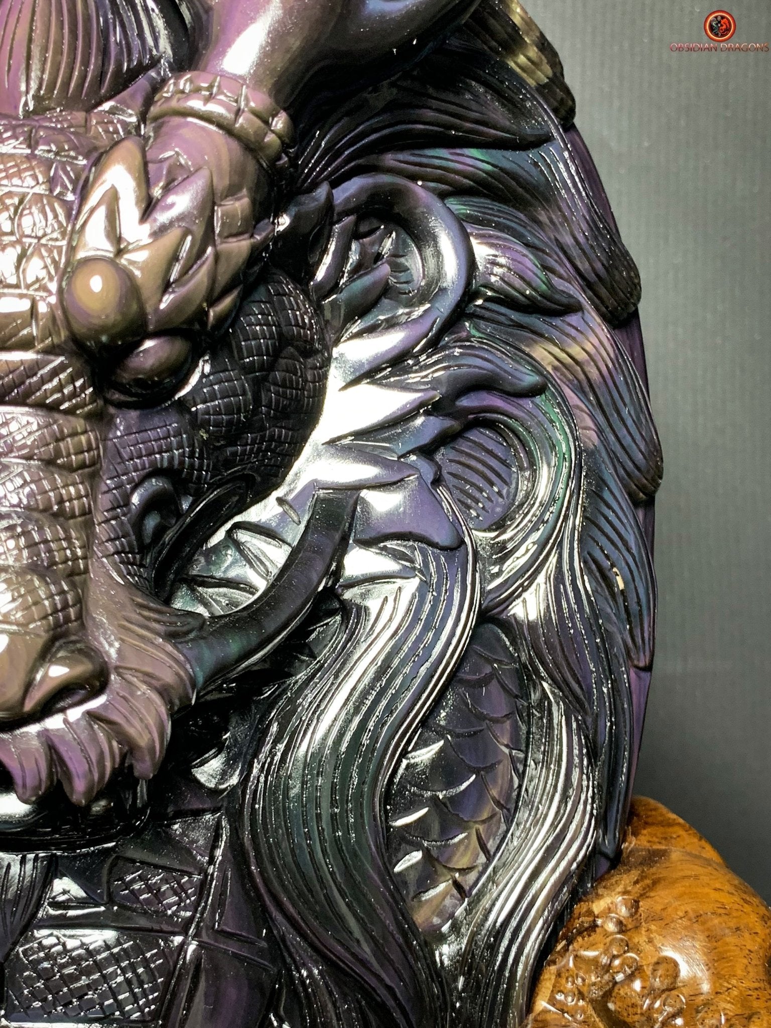 Dragon en Obsidienne Œil Céleste – Chef-d’œuvre Unique | obsidian dragons