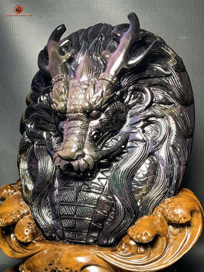 Dragon en Obsidienne Œil Céleste – Chef-d’œuvre Unique | obsidian dragons