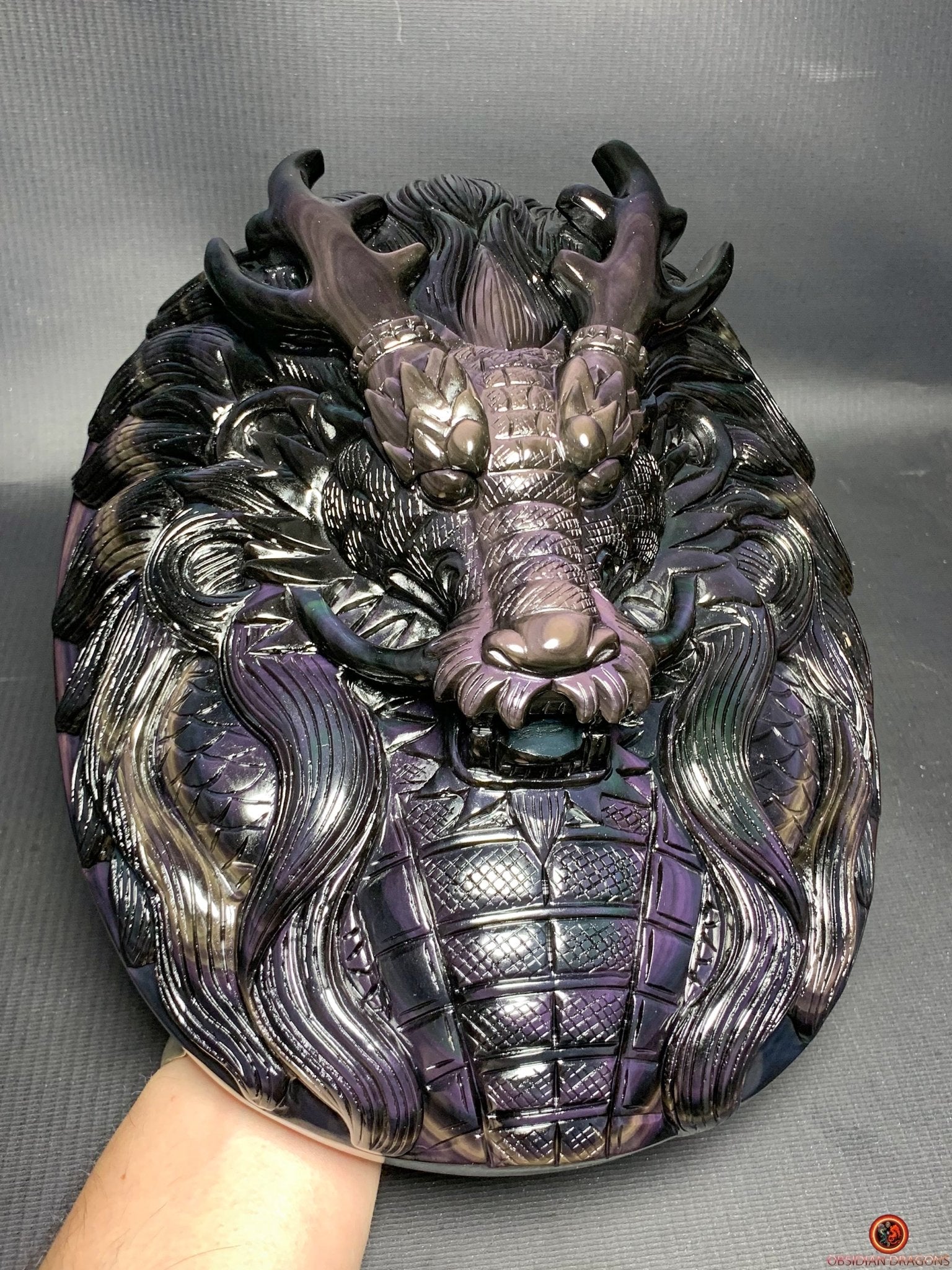 Dragon en Obsidienne Œil Céleste – Chef-d’œuvre Unique | obsidian dragons