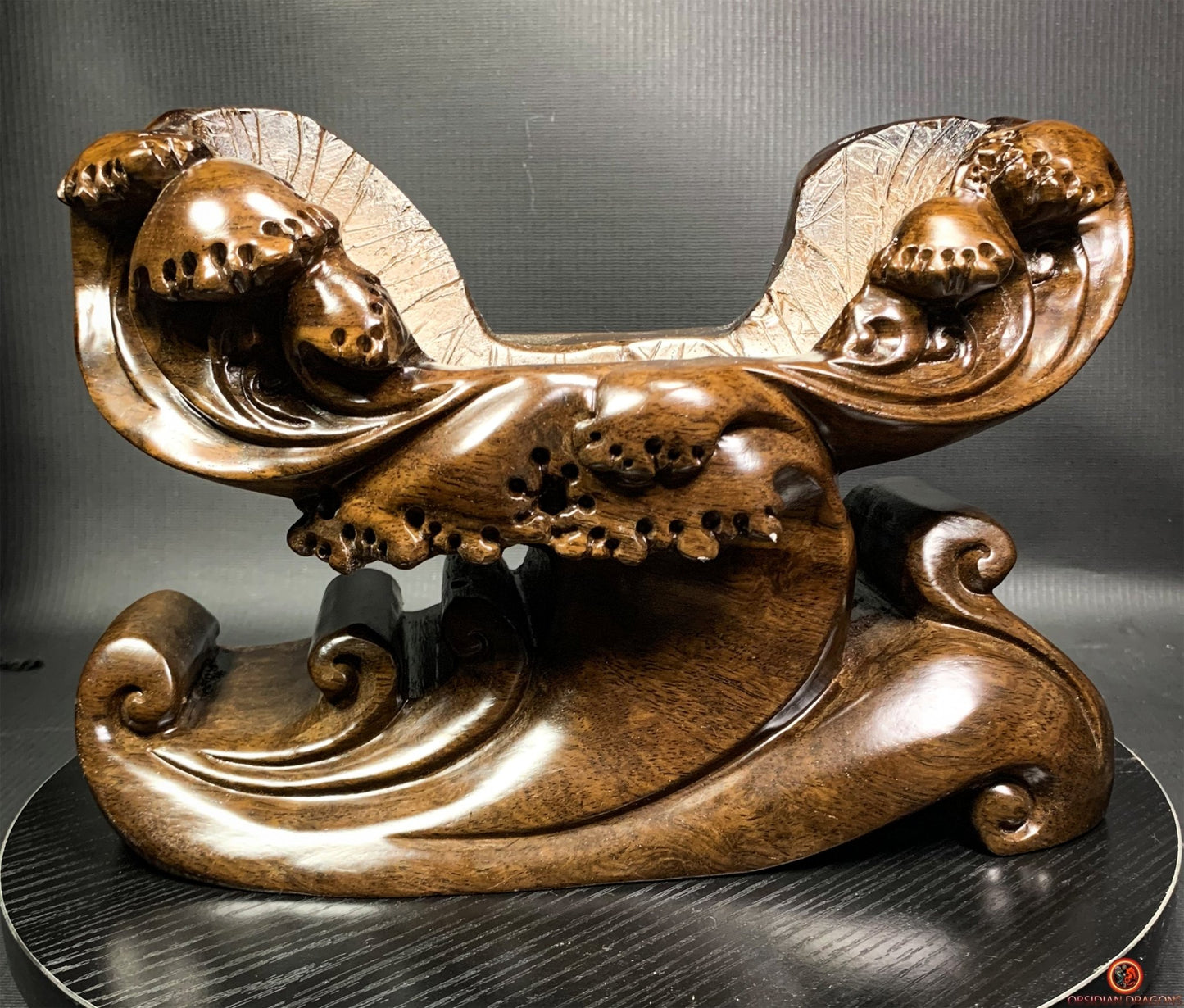 Dragon en Obsidienne Œil Céleste – Chef-d’œuvre Unique