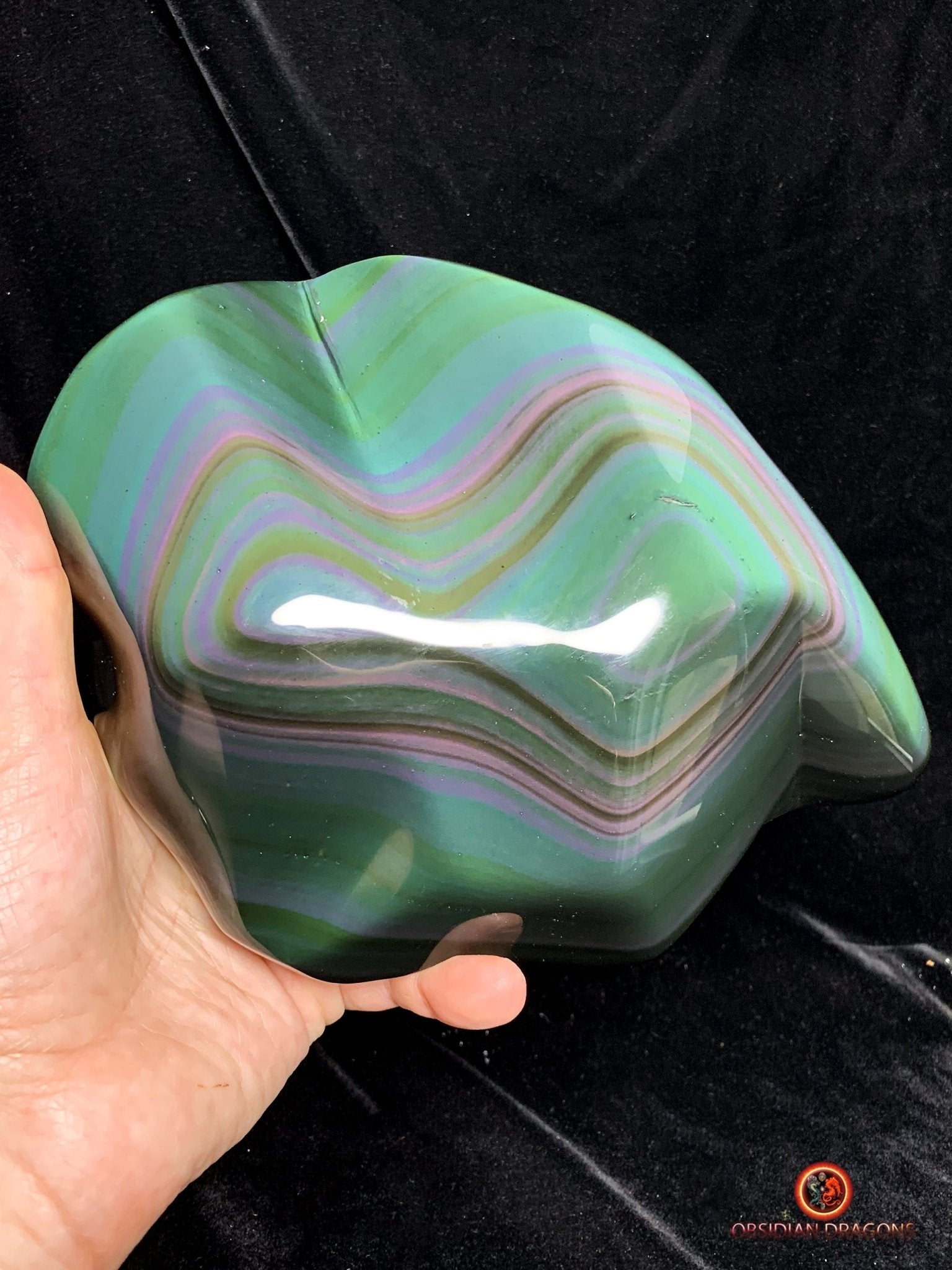 Exceptionnelle Obsidienne Œil Céleste Naturelle - Forme Libre | obsidian dragons