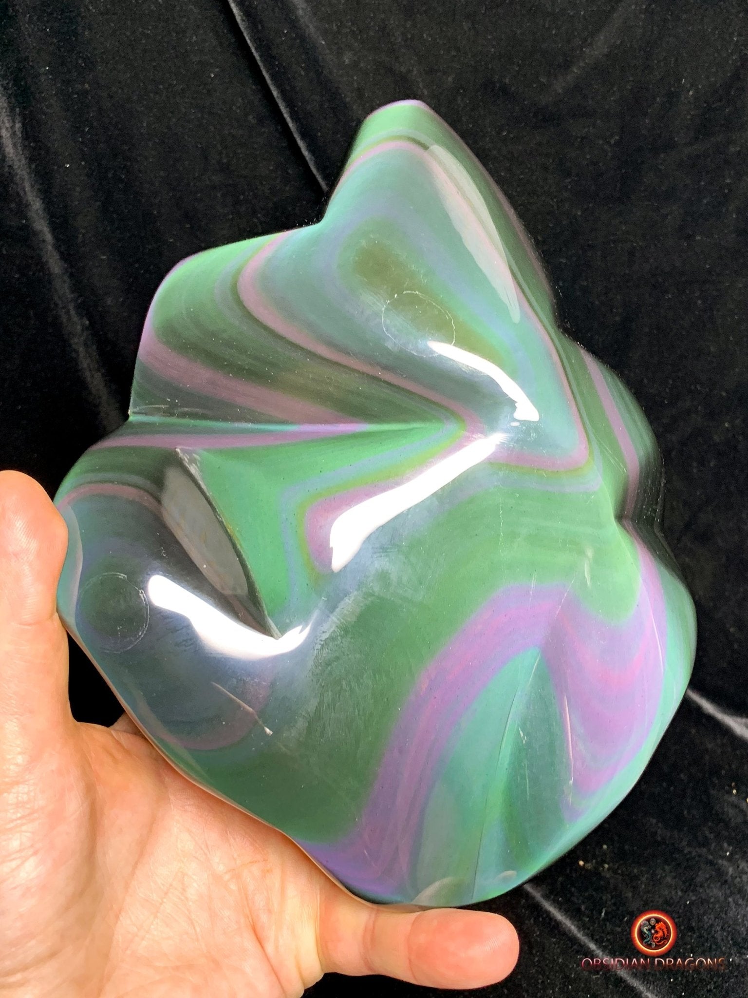 Exceptionnelle Obsidienne Œil Céleste Naturelle - Forme Libre | obsidian dragons