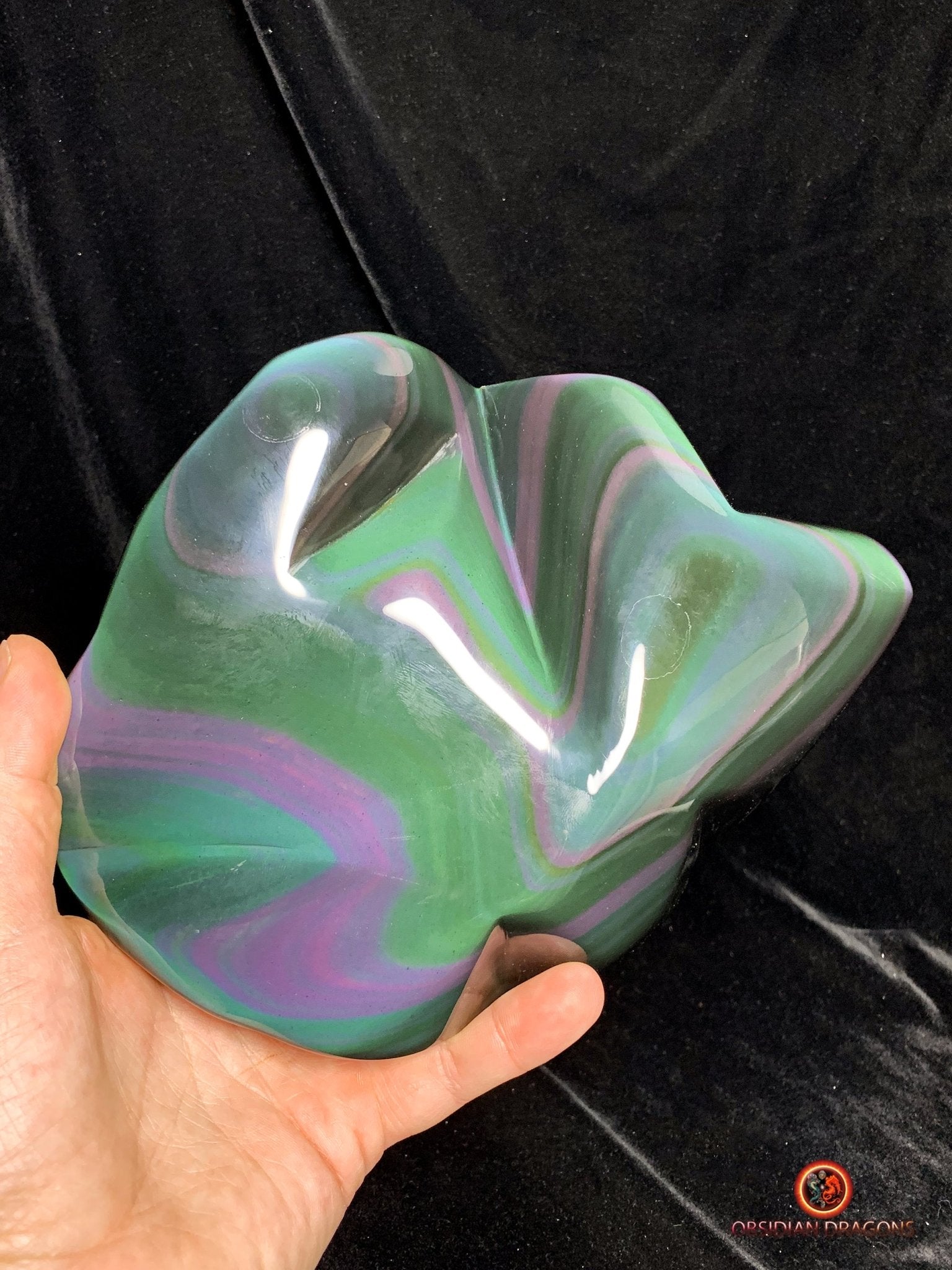Exceptionnelle Obsidienne Œil Céleste Naturelle - Forme Libre | obsidian dragons