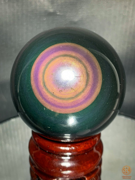 Exceptionnelle Sphère en Obsidienne Œil Céleste Rare | obsidian dragons