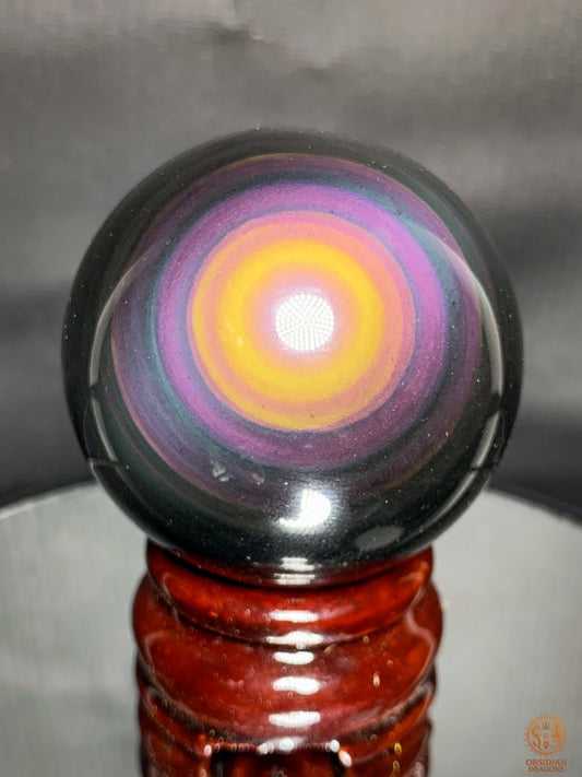 Exceptionnelle Sphère en Obsidienne Œil Céleste - qualité prestige | obsidian dragons
