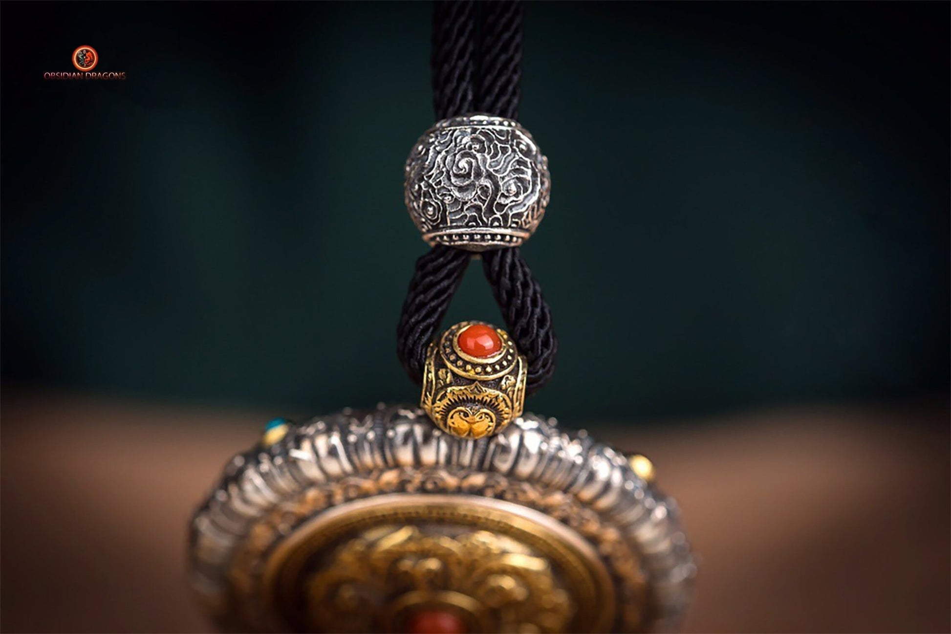 Ghau du Bouddha Acala - Jade polaire et Argent 925 | obsidian dragons