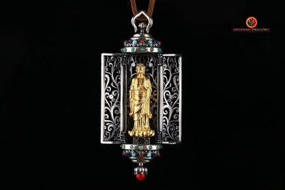 Ghau d'Amitabha en Or 24K et Pierres Précieuses | obsidian dragons