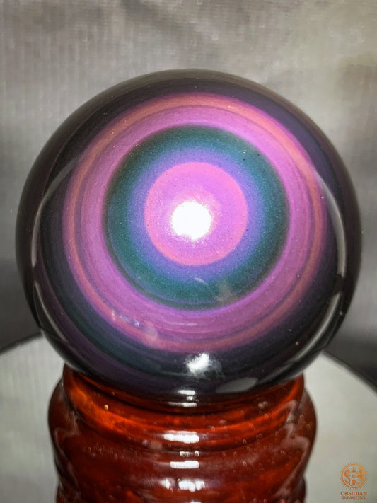 Grande Sphère en Obsidienne Œil Céleste Exceptionnelle | obsidian dragons
