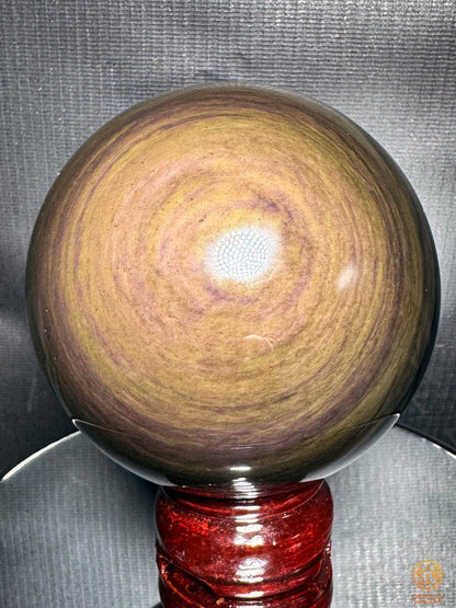 Grande sphère en obsidienne Mento Huichol naturelle | obsidian dragons