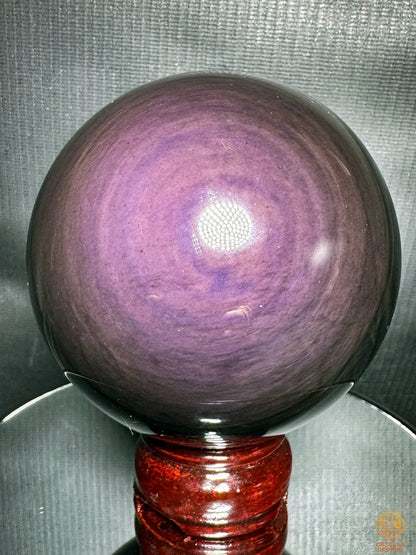 Grande sphère en obsidienne Mento Huichol naturelle | obsidian dragons