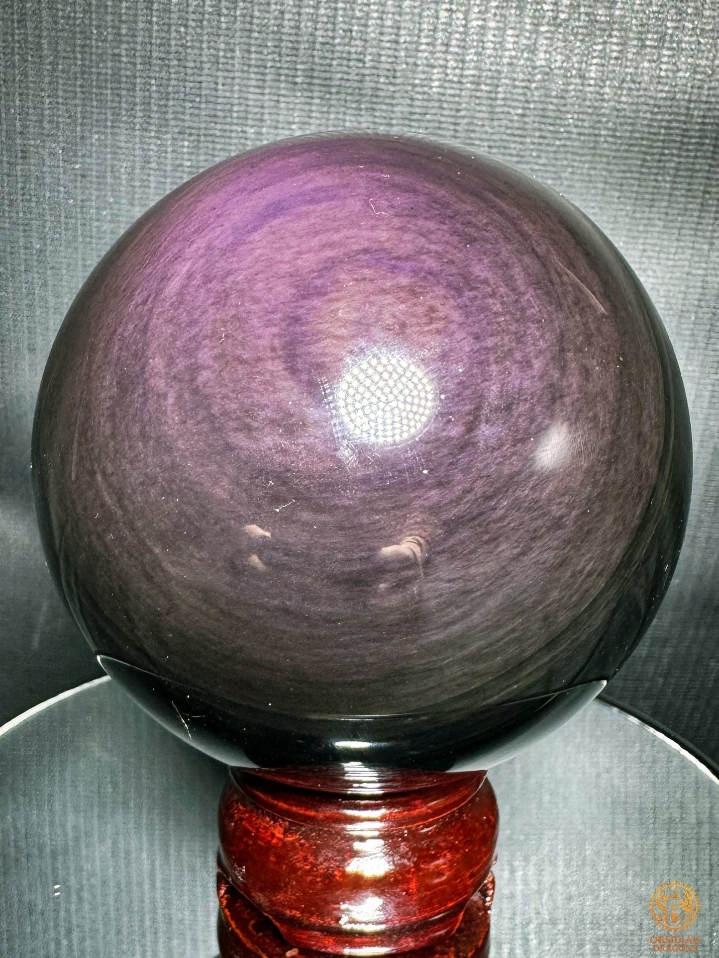 Grande sphère en obsidienne Mento Huichol naturelle