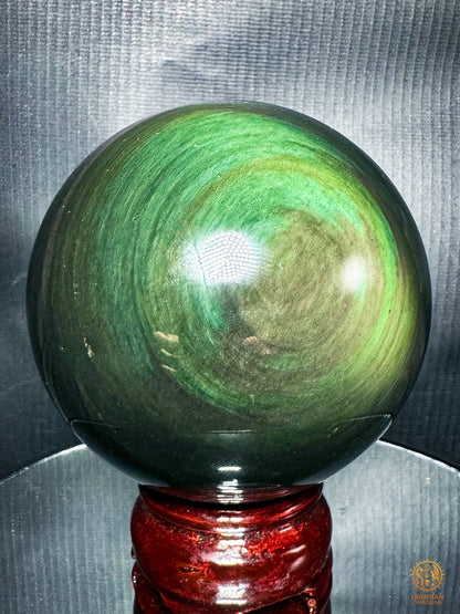 Grande sphère en obsidienne Mento Huichol du Mexique | obsidian dragons