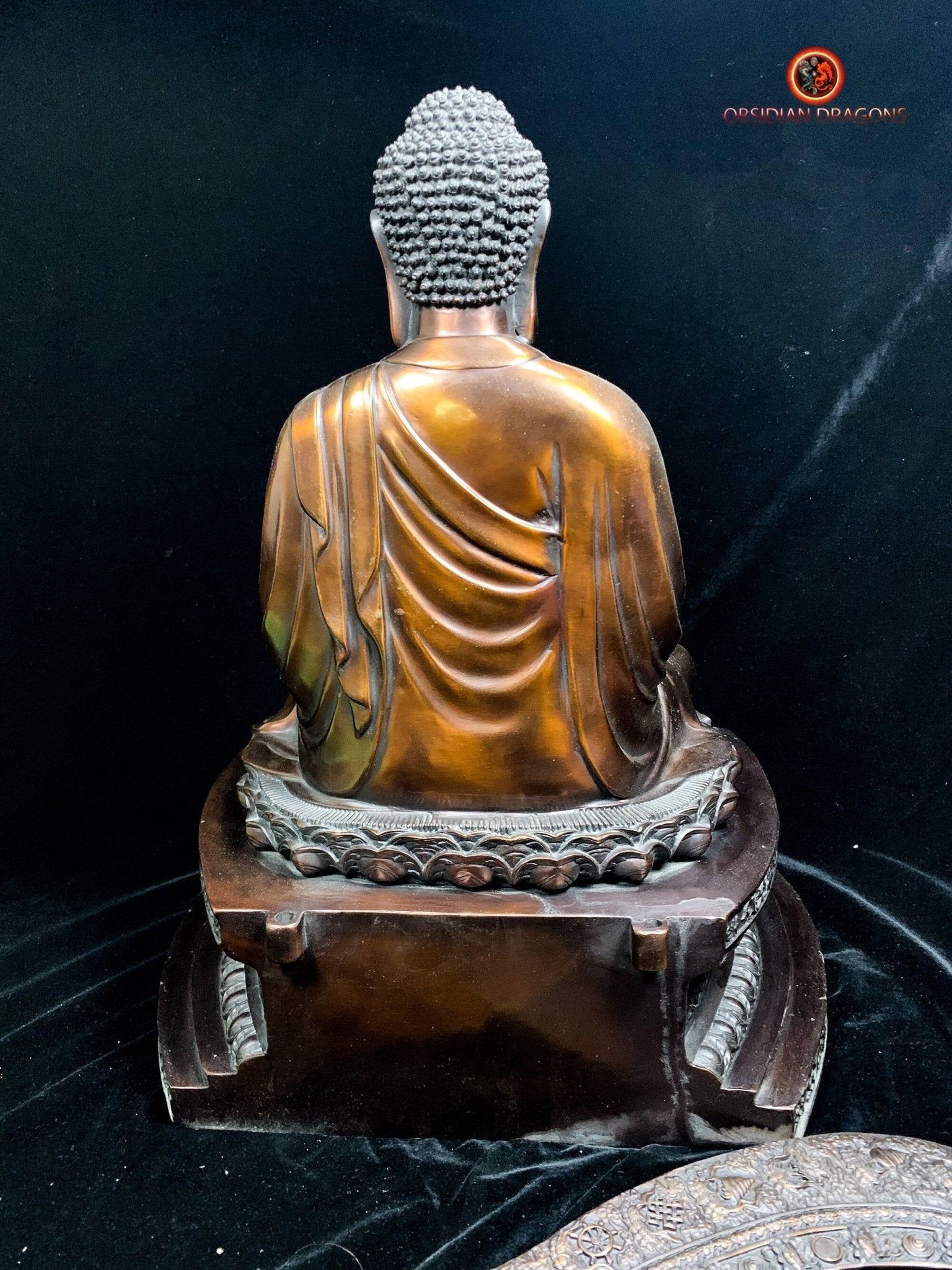 Grande statue du Bouddha Amitabha en Bronze - Rare - 53 cm | obsidian dragons